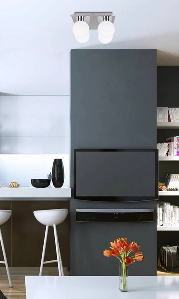 Plafon kwadratowy Oden 98-03256 Candellux balls chrom biały