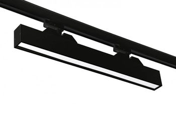 Czarna lampa ledowa Linnea do 3-fazowego systemu szynowego