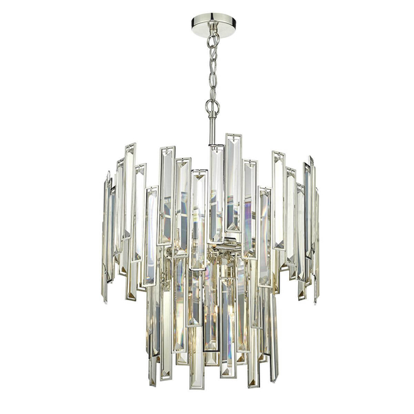 Wisząca lampa na łańcuchu ODILE ODI0620 glamour szampański przezroczysty