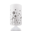 Nocna lampka ceramiczna Zyta 3203 stojąca do sypialni z wzorkami biała