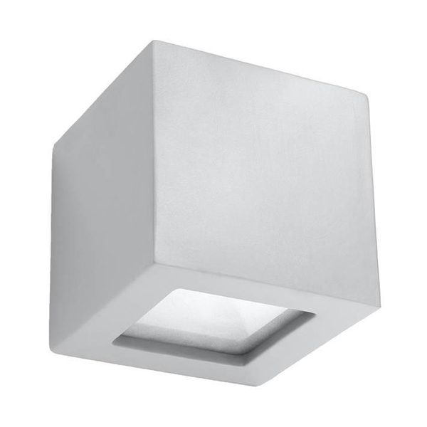 Ceramiczna LAMPA ścienna SL.0871 loftowa OPRAWA kinkiet kostka szara