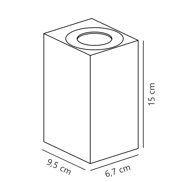 Prostokątna lampa na elewację Asbol 2019071003 LED 13,3W 3000K IP44 czarny