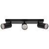 LAMPA sufitowa MANAM 03765 Ideus regulowana OPRAWA metalowe tuby reflektorki na listwie czarne