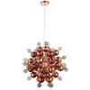 Zwisowa lampa salonowa L&-181584 Light& kule szklane miedziana