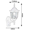 Lampa ścienna na taras Milano 7837 Rabalux IP43 z czujnikiem ruchu czarny mat