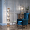 Lampa biurkowa Puntes MOD043TL-02G kryształy przeźroczysta złota