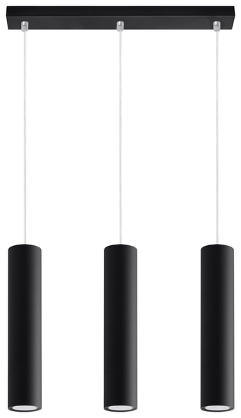 LAMPA wisząca SL.0329 metalowa OPRAWA zwis tuby czarne
