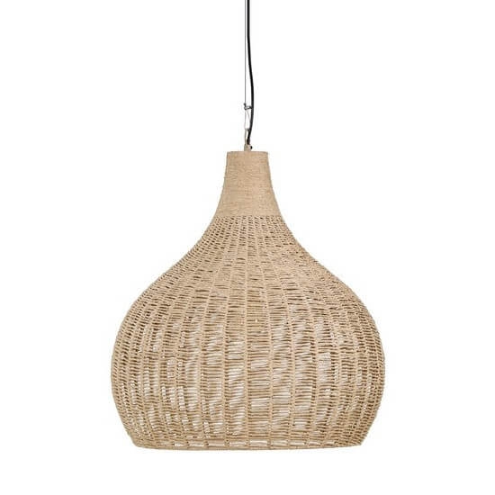 Wisząca lampa boho JANNE 366700136 nad stół juta beżowa
