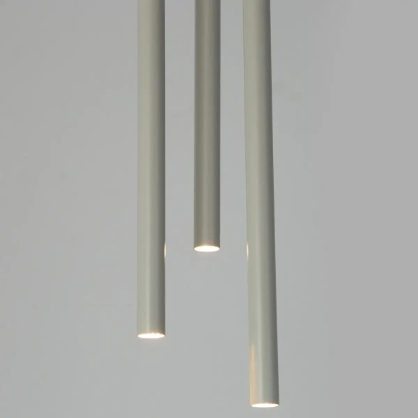 Potrójna lampa wisząca Sopel 3 41198 tubki kaskada szara beżowa