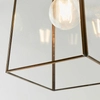 Wisząca lampa retro Beaumont 60892 szklana przezroczysty mosiądz