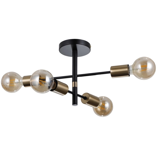 Klasyczna lampa sufitowa do salonu Piansi PND-4025-4-BL-HBR Italux mosiądz