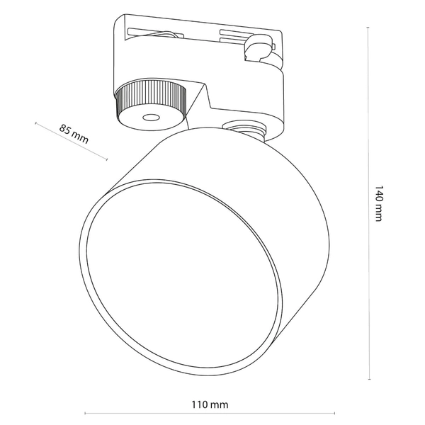 Reflektor punktowy Tracer 4398 TK Lighting do szynoprzewodu 1-fazowego czarna