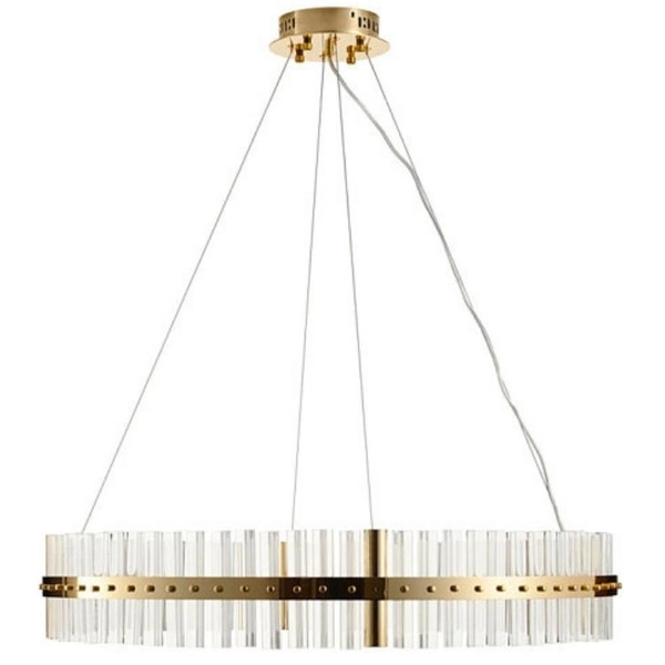 Żyrandol glamour Lugano DN925-85 Step LED 60W kryształy glamour złoty