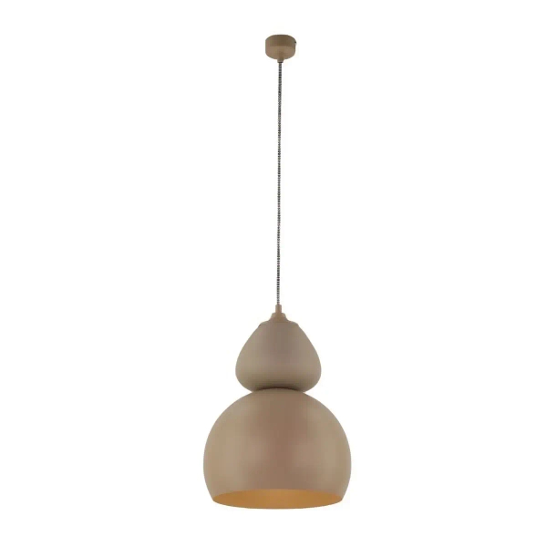 Ceramiczna lampa wisząca Tigali beżowa 5241 1xE27 kopułowa