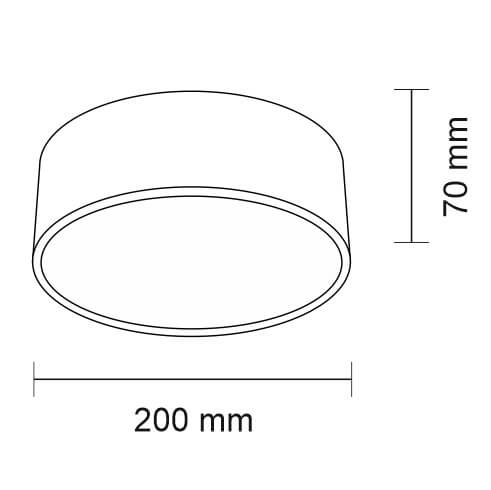 Plafon LAMPA sufitowa ZAMA 8408 Shilo okrągła OPRAWA plafoniera LED 4,3W 4000K natynkowa czarna