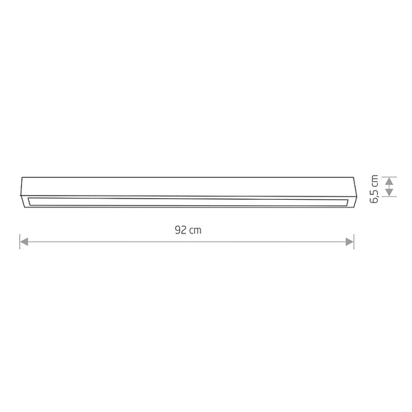 Grafitowa lampa sufitowa STRAIGHT CEILING 7553 natynkowy plafon
