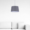 Wisząca lampa z abażurem Remi Gray K-4370 Kaja materiałowa szara