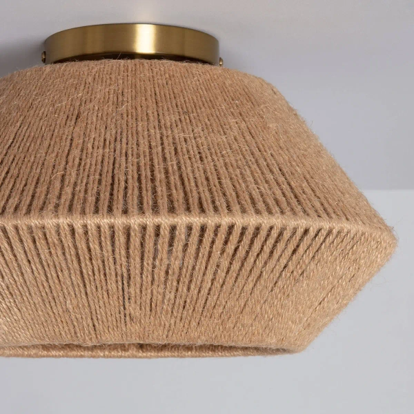 Pleciona lampa sufitowa BOHO ABR-PLEDI Abruzzo z papieru brązowa