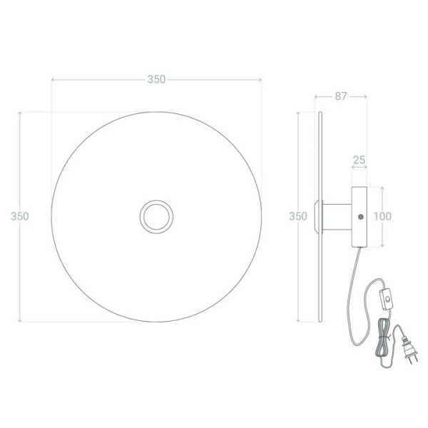Rustykalny kinkiet ścienny BOHO ABR-KBTK-B Abruzzo talerz czerwony