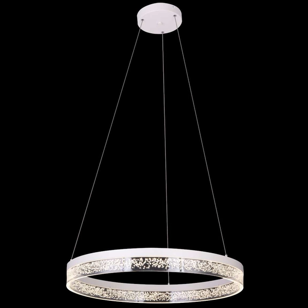 LAMPA wisząca SMITTY 68225-36 Globo okrągła OPRAWA metalowa LED 36W 4000K ring pierścień biały