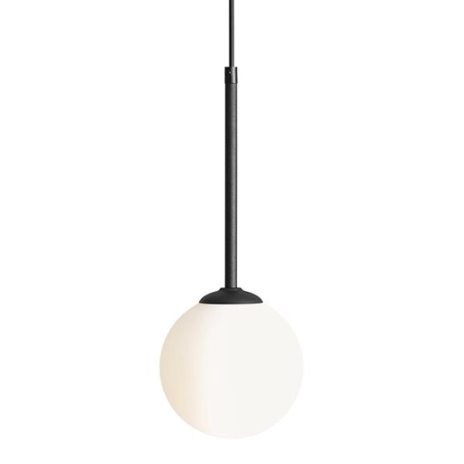 Czarna lampa wisząca Bosso 1087XXS1 Aldex szklana kula do przedpokoju