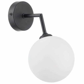 Kinkiet lampa ścienna DORADO LP-002/1W BK Light prestige loftowa oprawa szklana kula czarna biała