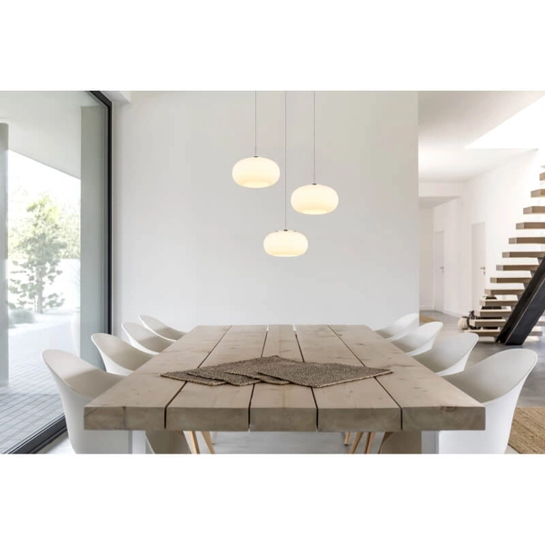 Szklana wisząca lampa Quintara 15744-3HN LED 18W 3000K kule nikiel