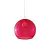 Czerwona lampa wisząca BALL SL.0253 szklana kula 1xE27 do jadalni