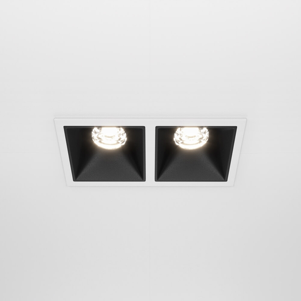 Wpust sufitowy Alfa DL043-02-10W4K-SQ-WB LED 20W 4000K biały czarny