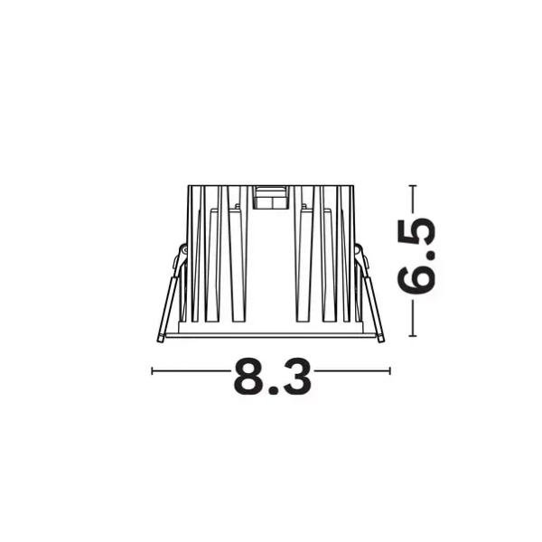 Wpuszczane oczko sufitowe COBISA białe LE62324 LED 10W 4000K IP54 na taras
