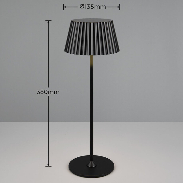 Stolikowa lampka ledowa Suarez R57706132 LED 2W 3000K IP44czarna