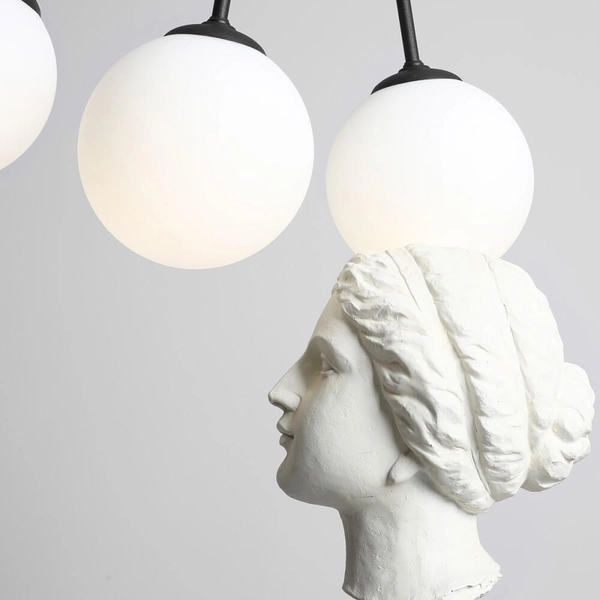 Minimalistyczna lampa wisząca Ohio 1081PL_K1 biała czarna