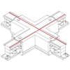 Krzyżowy X-ŁĄCZNIK CTLS 8702 Nowodvorski szynoprzewodu do 3-fazowej szyny natynkowej 230V czarny