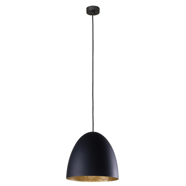 Jadalniana lampa wisząca Egg 9022 czarny zwis metalowy nad stół