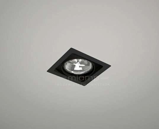 Oczko LAMPA sufitowa MUKO 3311 Shilo kwadratowa OPRAWA podtynkowa do zabudowy WPUST czarny
