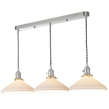 Ceramiczna lampa wisząca Hadano HAD3661-10 do salonu chrom biały