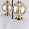Wisząca lampa do przedpokoju Sophia Cognac 11593 szklana czarny biały