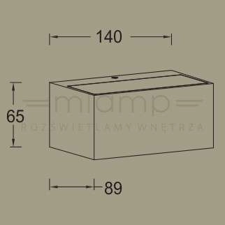 Zewnętrzna LAMPA ścienna GEMINI 5189102118 Lutec metalowa OPRAWA kinkiet LED 11W 4000K prostokątny IP54 szary