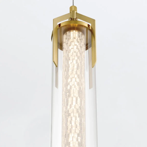 Lampa wisząca tuba szklana Espada QN-ESPADA-1P-BG LED 18W 3000K złoty