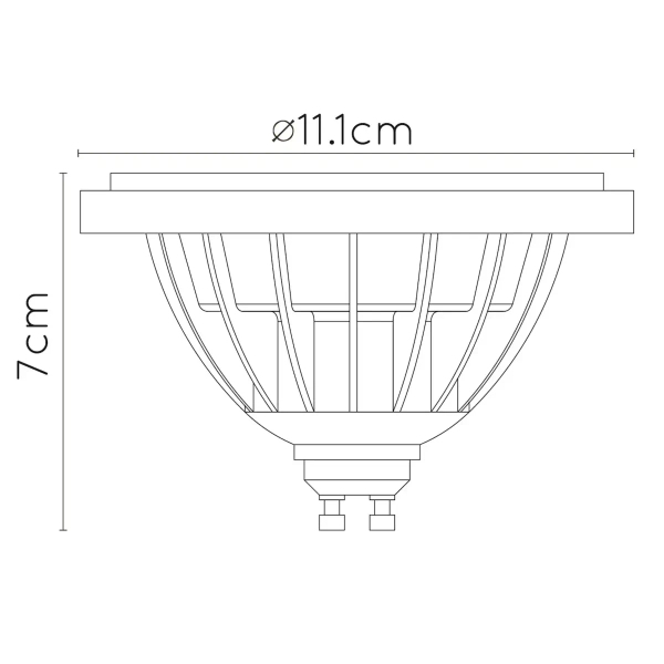 Okrągła żarówka LED 49041/12/30 Lucide GU10 12W 2200-3000K 820lm czarna