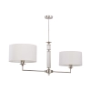 Podwójna lampa wisząca Artu ART-ZW-2 (N) z abażurami nikiel biała