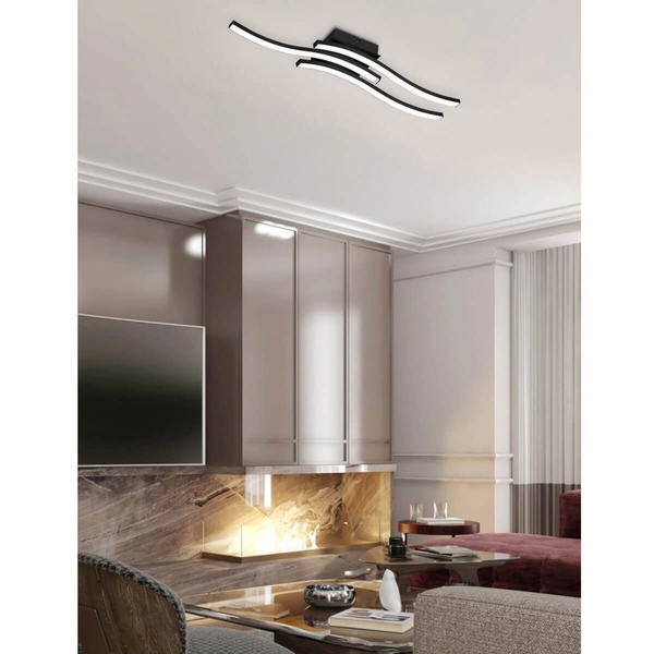 Przysufitowe listwy czarne NORVE DL132-62473 plafon LED 5W 3000K