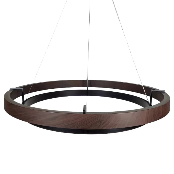 Pierścieniowa lampa wisząca Plato LWR-PLA LED 38W 3000K do salonu czarny