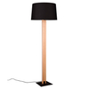 Metalowa lampa stojąca Rahul 447610232 z wtyczką do pokoju czarna brązowa