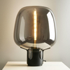 Stołowa lampka przydymiona FATA ST-7278-S BLACK bańka do sypialni czarny