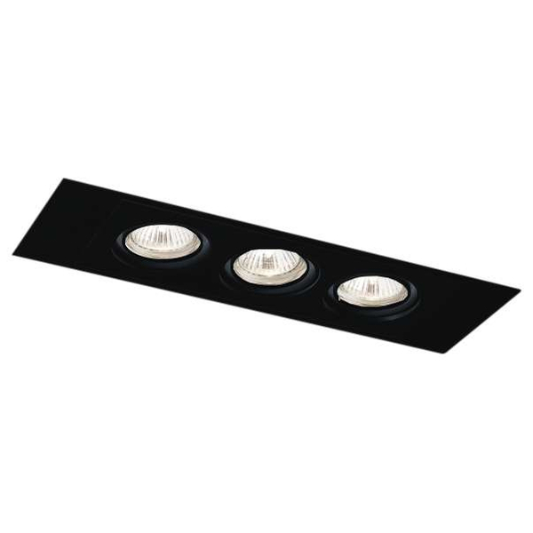 Oczko LAMPA sufitowa EBINO H 3348 Shilo podtynkowa OPRAWA regulowana WPUST prostokątny czarny