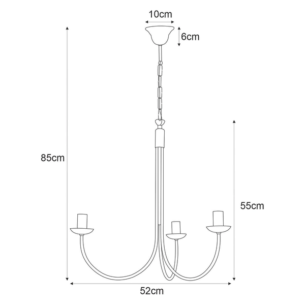 Wisząca lampa Haris K-4970 do jadalni nad stół czarna
