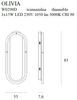 Minimalistyczna LAMPA ścienna OLIVIA W0290D Maxlight owalny kinkiet LED 15W 3000K do przedpokoju złoty