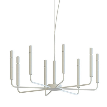 Lampa wisząca nad wyspę Orto 11461 świecznikowa metalowa jedwabisty szary