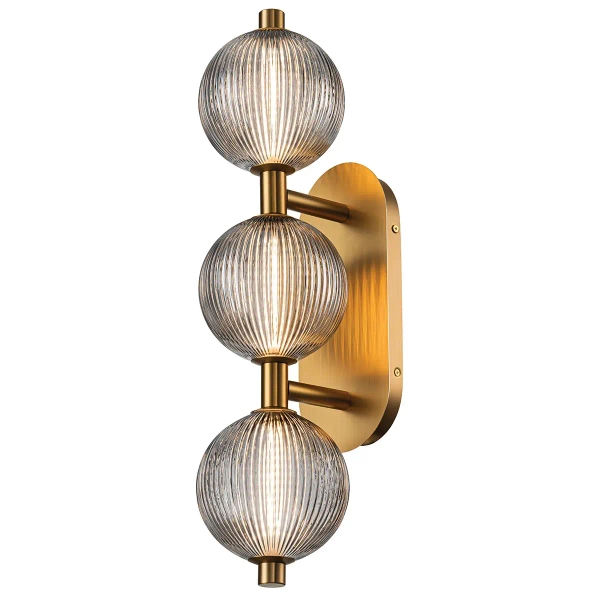 Kulista lampa ścienna Palmas QN-PALMAS-3W-BG LED 27W 3000K IP44 złota